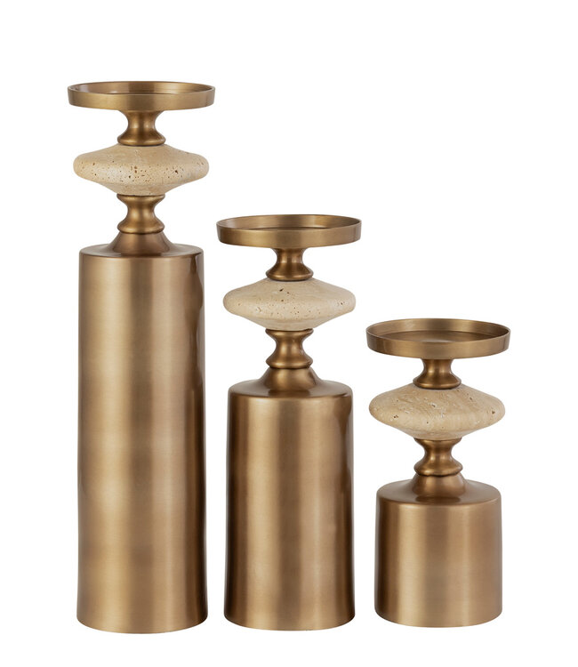 PTMD Nikolaos Kaarsenhouder S | Set Van 2 | H23 x D11 cm