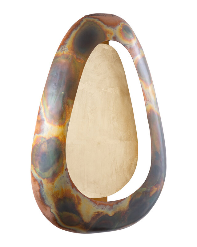 PTMD Magni Koper IJzer Ovaal Wandlamp Stormlicht L