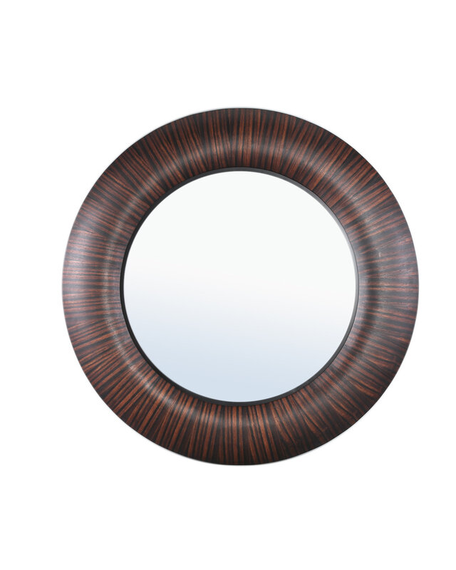 PTMD Gezzy Ronde Spiegel | Bruin | Hout | D110 cm