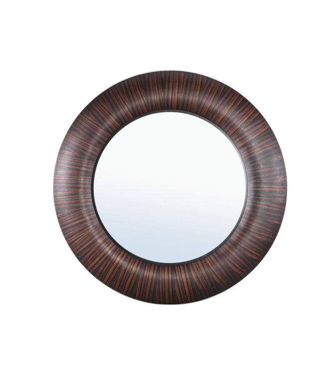 PTMD Gezzy Ronde Spiegel | Bruin | Hout | D110 cm