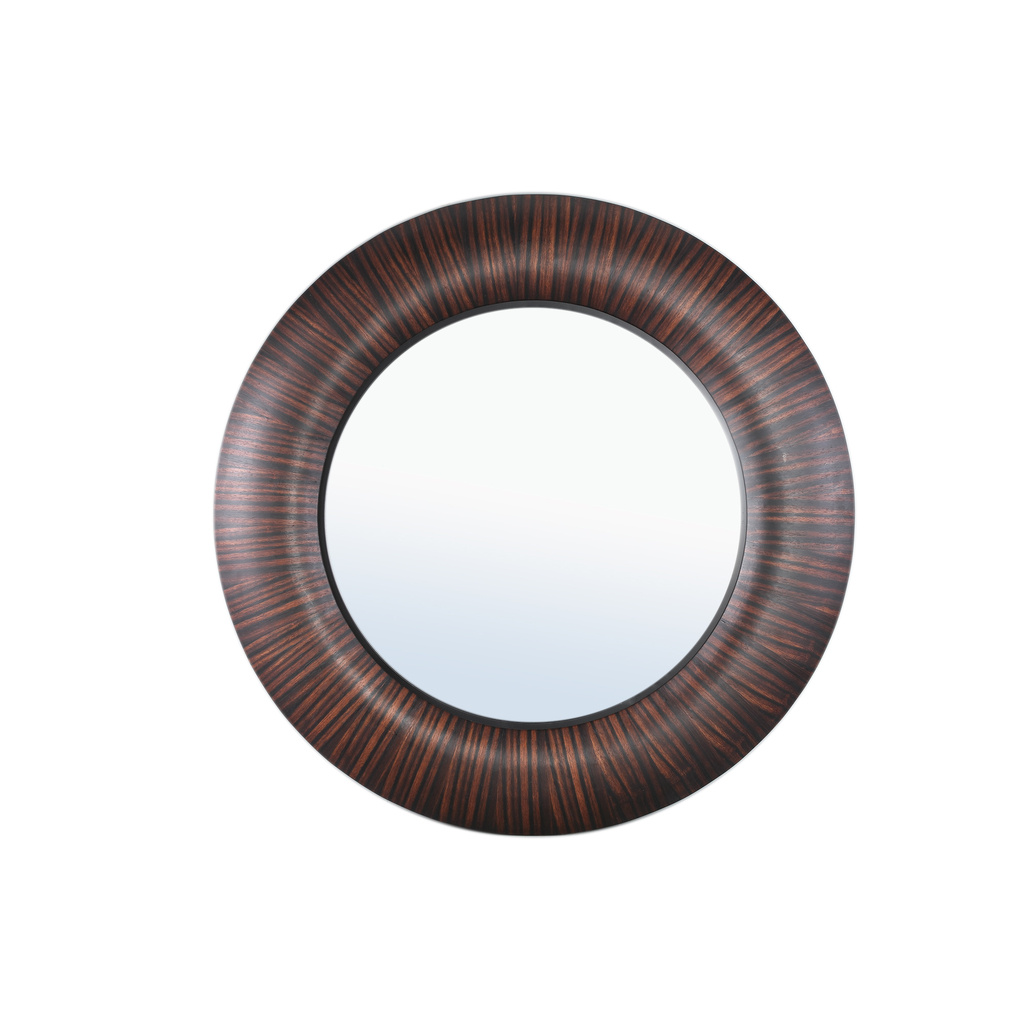 PTMD Gezzy Ronde Spiegel | Bruin | Hout | D110 cm