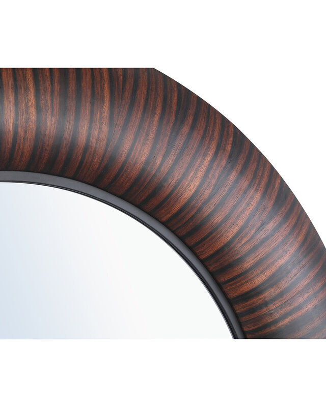 PTMD Gezzy Ronde Spiegel | Bruin | Hout | D110 cm