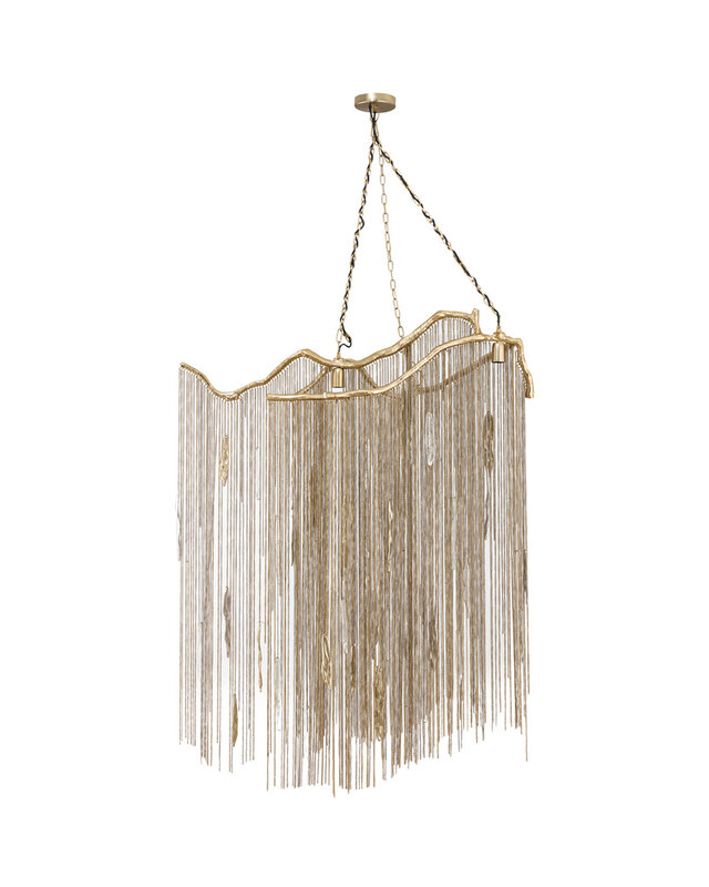 PTMD Wilco Hanglamp | Messing Kettingen | H85 x B108 x D44 cm