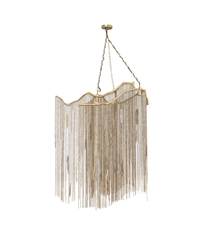 PTMD Wilco Hanglamp | Messing Kettingen | H85 x B108 x D44 cm