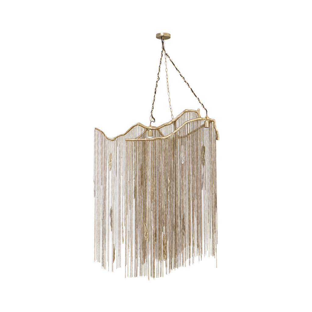 PTMD Wilco Hanglamp | Messing Kettingen | H85 x B108 x D44 cm