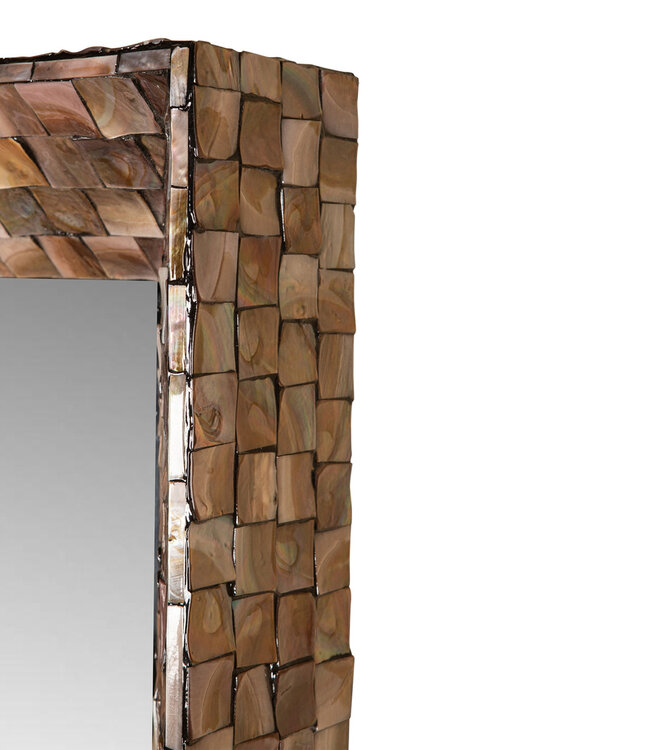 PTMD Chelsae Spiegel | Schelpen | Brons | H161 x B71 cm