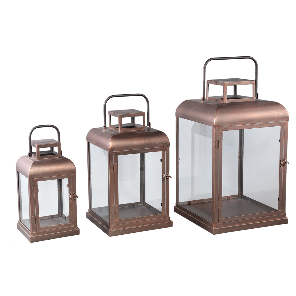 PTMD Vitoria Lantaarn L | Koper | H50 x B30 x D30 cm