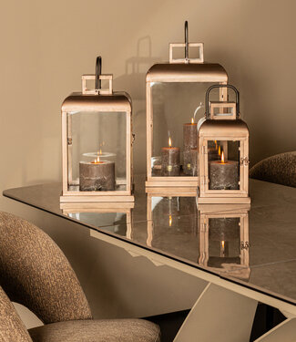 PTMD Vitoria Lantaarn L | Koper | H50 x B30 x D30 cm