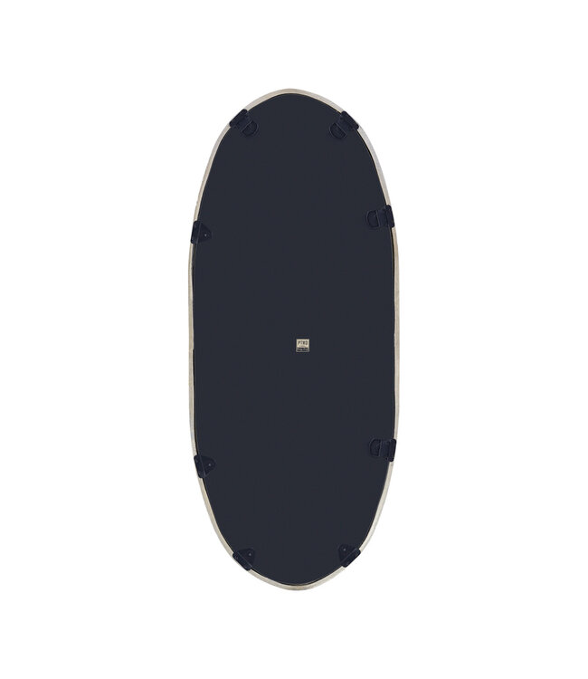 PTMD Limera Messing Aluminium Ovaal Spiegel met Onregelmatige Rand S