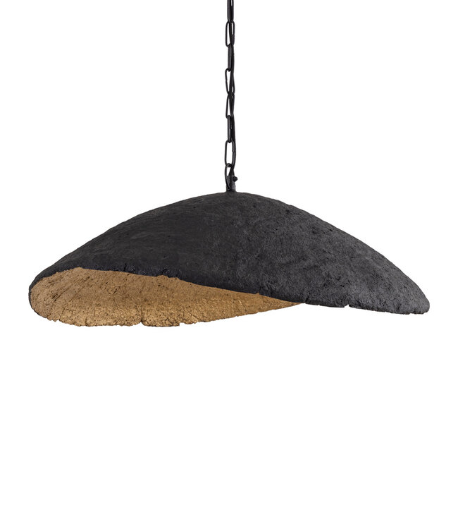 PTMD Majid Hanglamp | Zwart & Goud | H23 x B71 x D53 cm