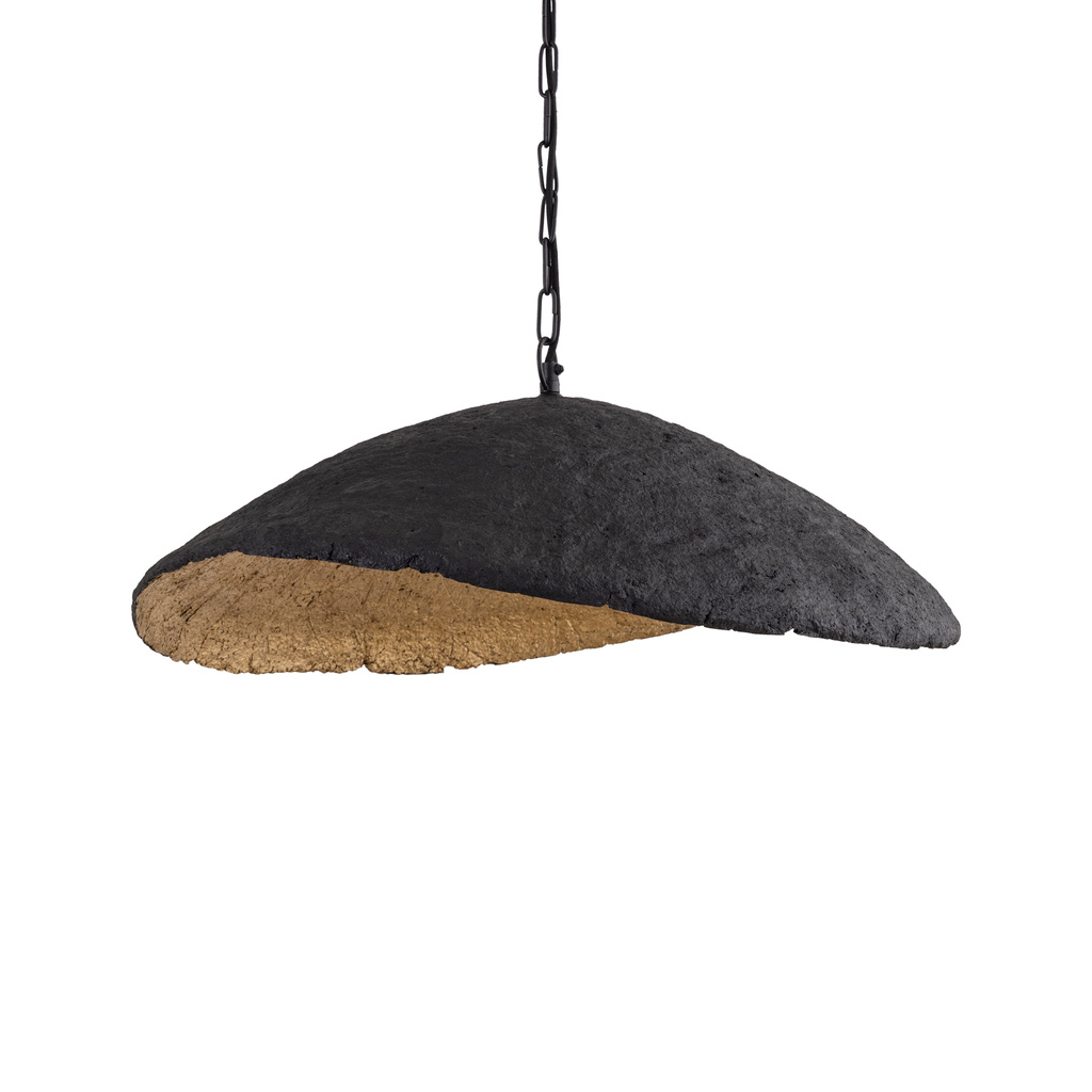 PTMD Majid Hanglamp | Zwart & Goud | H23 x B71 x D53 cm