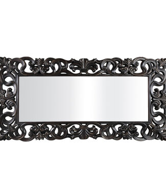 PTMD Morrigan Zwart Poly Klassieke Spiegel Rechthoekig