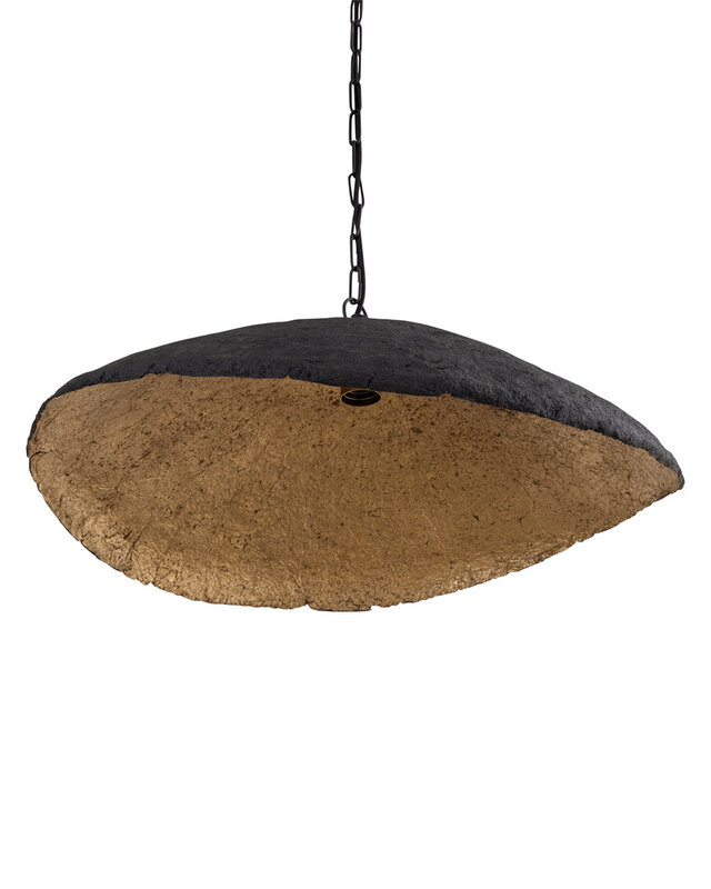 PTMD Majid Hanglamp | Zwart & Goud | H23 x B71 x D53 cm