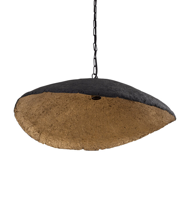 PTMD Majid Hanglamp | Zwart & Goud | H23 x B71 x D53 cm