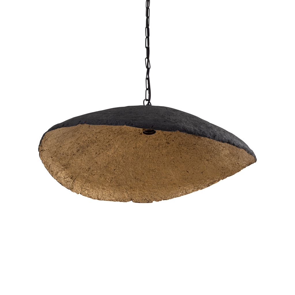 PTMD Majid Hanglamp | Zwart & Goud | H23 x B71 x D53 cm