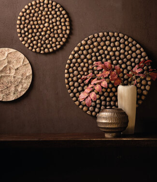 PTMD Gen Bronze Oval Cement Wall Panel Lampen Hoog S