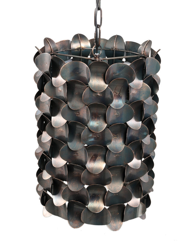 PTMD Jaye Zwarte IJzeren Hanglamp Cirkelpatroon Breed