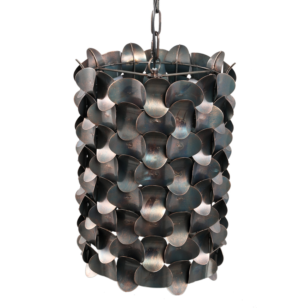 PTMD Jaye Zwarte IJzeren Hanglamp Cirkelpatroon Breed