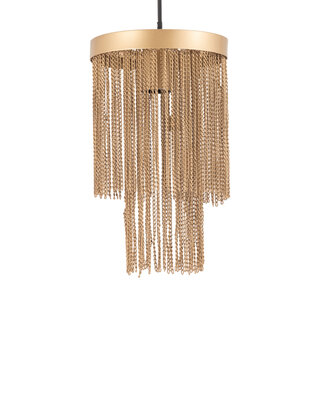 PTMD Brenton Hanglamp Met Gouden Kettingen S | H30 x D18 cm