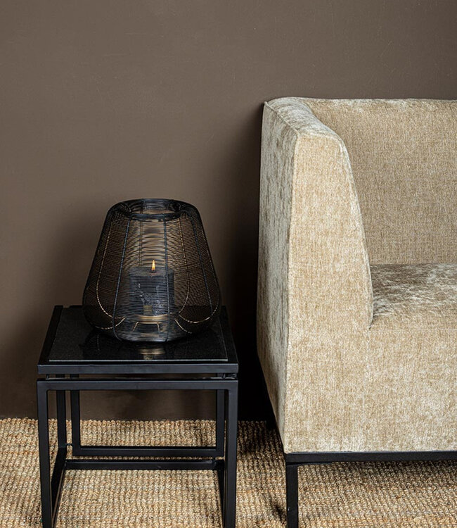 PTMD Jaden Zwart IJzer Stormlicht Kleine Rand Rond M