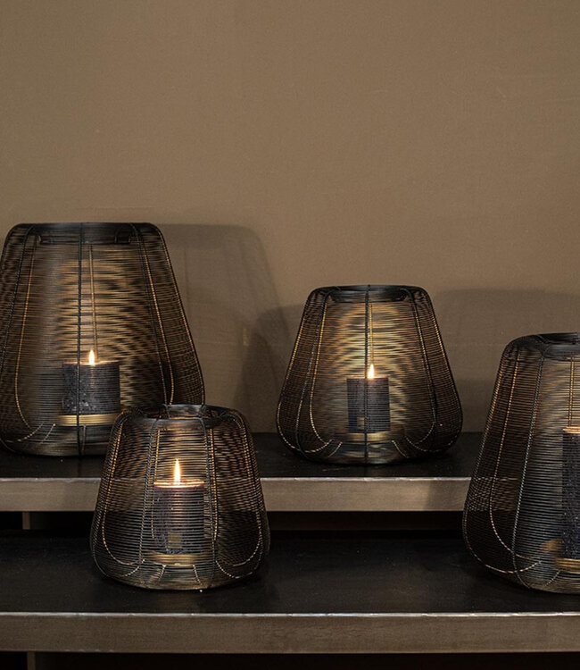 PTMD Jaden Zwart IJzer Stormlicht Kleine Rand Rond M