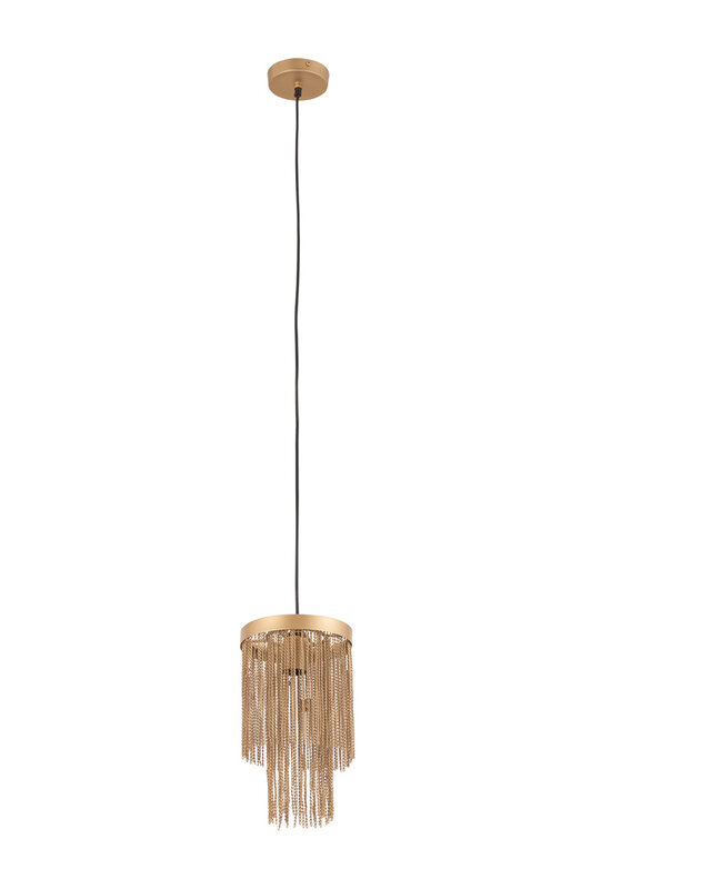 PTMD Brenton Hanglamp Met Gouden Kettingen S | H30 x D18 cm