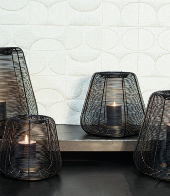 PTMD Jaden Zwart IJzer Stormlicht Kleine Rand Rond M