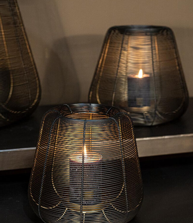 PTMD Jaden Zwart IJzer Stormlicht Kleine Rand Rond M