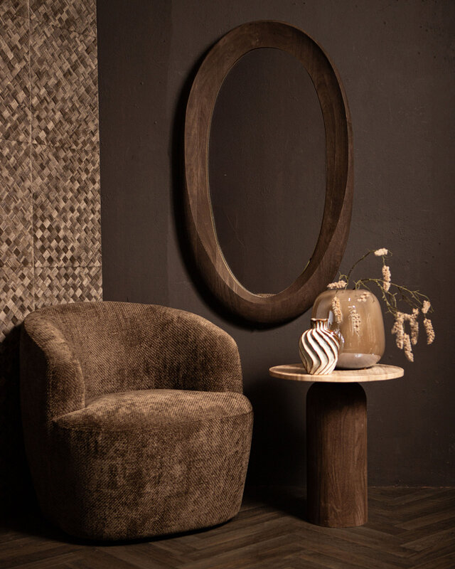PTMD Noam Spiegel | Bruin | Mangohout | H120 x B68 cm