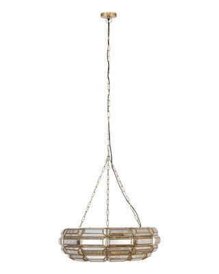 PTMD Thyro Antiek Messing Glas Amber Donut Lamp