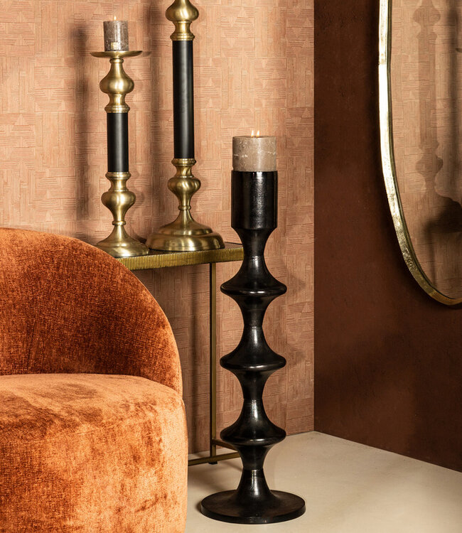 PTMD Limera Messing Aluminium Ovaal Spiegel met Onregelmatige Rand M