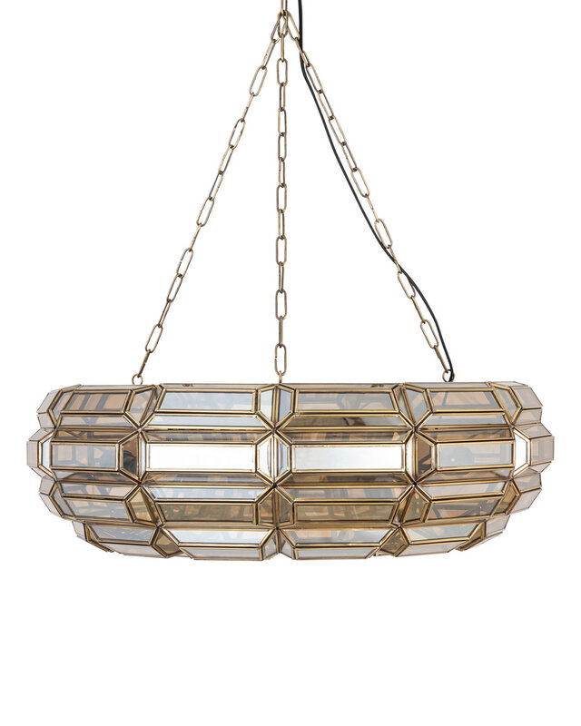 PTMD Thyro Antiek Messing Glas Amber Donut Lamp