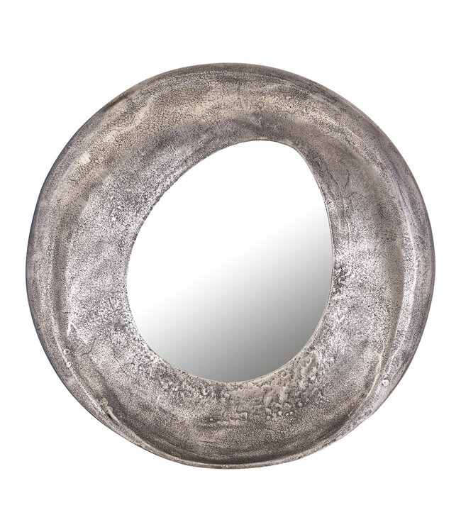 PTMD Daweson Nikkel Gegoten Aluminium Spiegel Open Rond