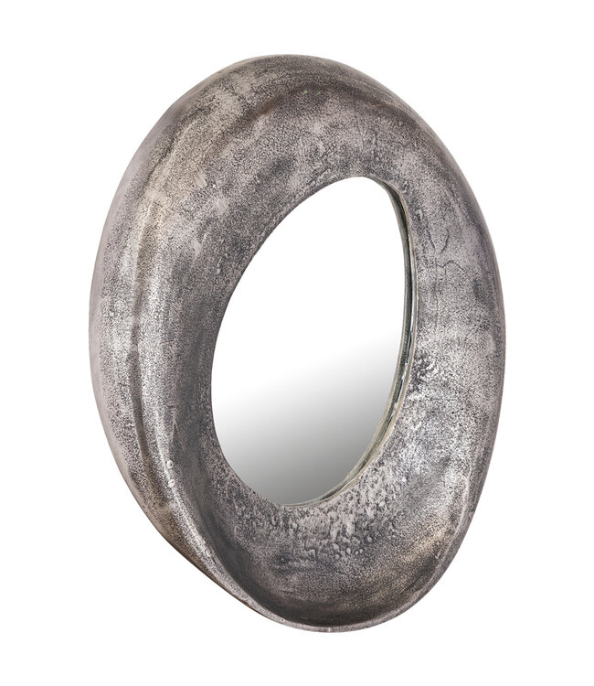 PTMD Daweson Nikkel Gegoten Aluminium Spiegel Open Rond
