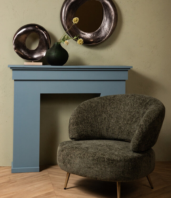 PTMD Daweson Nikkel Gegoten Aluminium Spiegel Open Rond