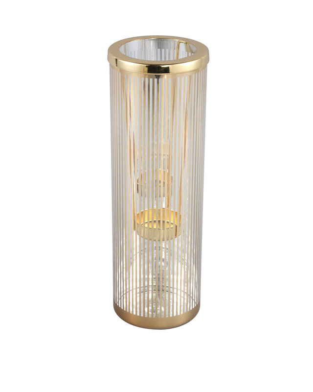 PTMD Ella Waxinelichthouder | Goud | H24 x D8 cm