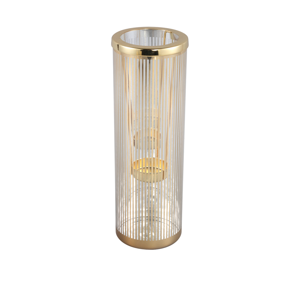 PTMD Ella Waxinelichthouder | Goud | H24 x D8 cm