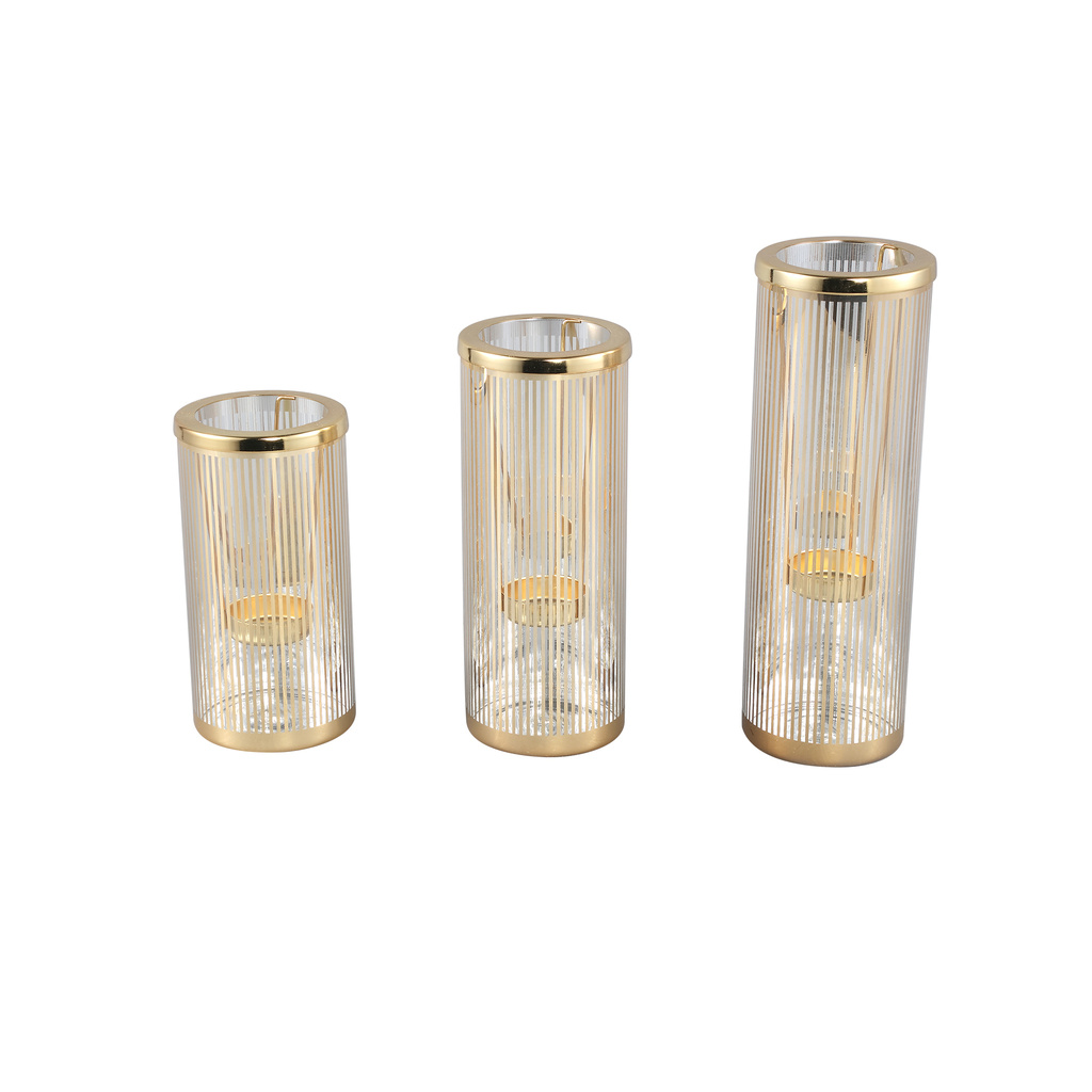 PTMD Ella Waxinelichthouder | Goud | H24 x D8 cm