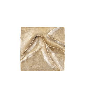 PTMD Gihan Gouden Gegoten Aluminium Wandpaneel Golflijnen S