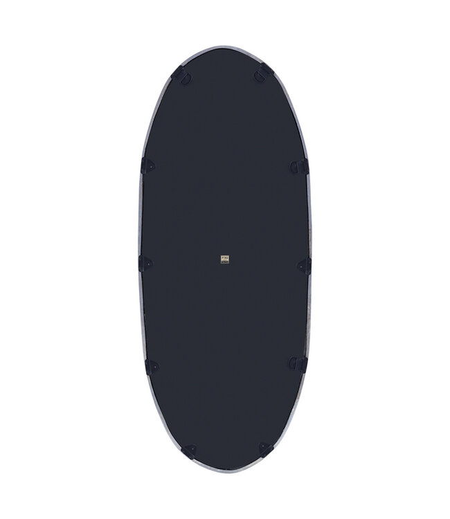 PTMD Limera Nikkel Aluminium Ovaal Spiegel met Onregelmatige Rand M