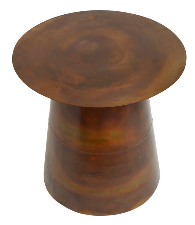 PTMD Edson Bijzettafel | Set Van 2 | Bruin | H47 x D49 cm