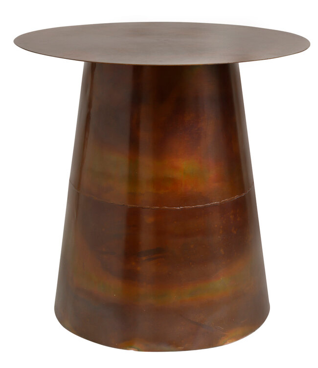 PTMD Edson Bijzettafel | Set Van 2 | Bruin | H47 x D49 cm