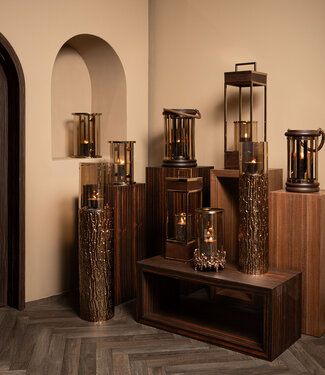 PTMD Rezy Stormlicht L | Ambergoud | H91 x D21 cm