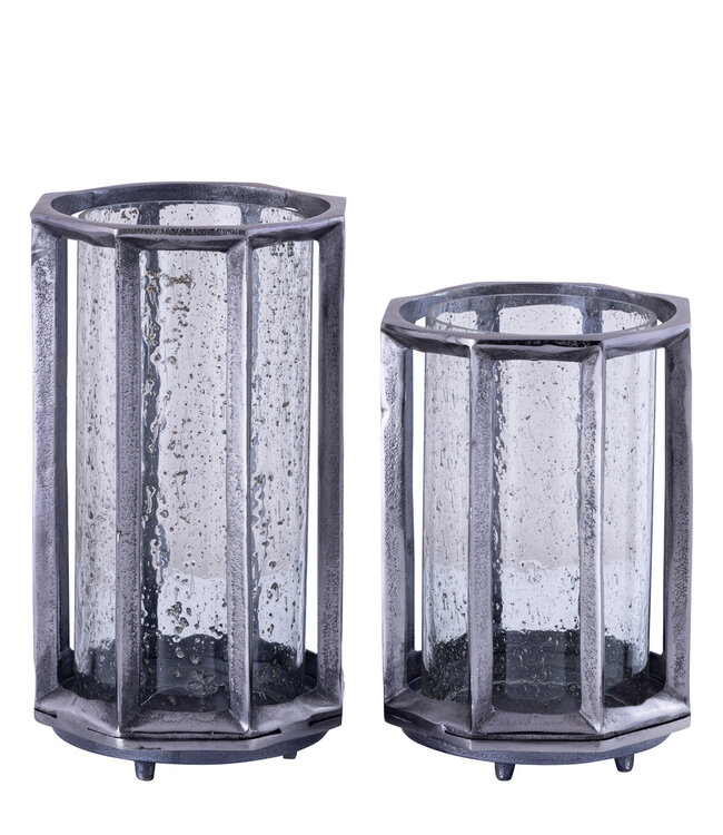 PTMD Connhal Stormlicht L | Zwart | H34 x B20 x D20 cm