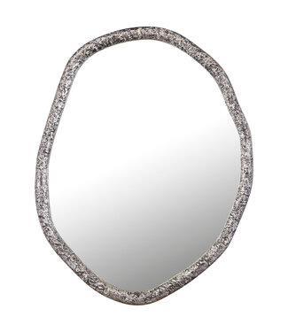 PTMD Paislie Nikkel Organisch Gevormde Spiegel Rond