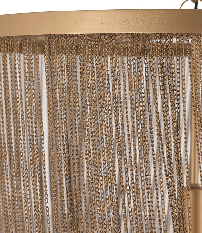PTMD Nishan Gouden IJzeren Ketting Ronde Hanglamp L