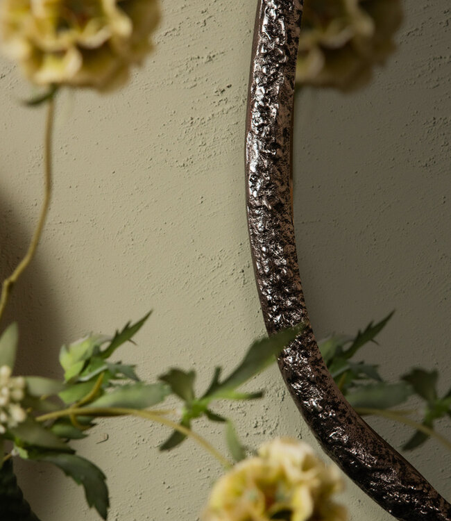 PTMD Paislie Nikkel Organisch Gevormde Spiegel Rond