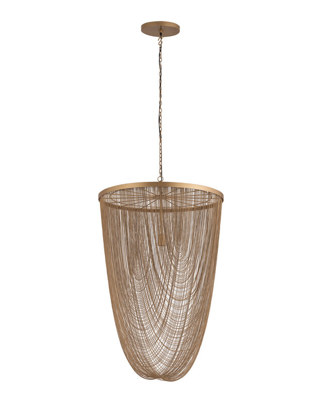 PTMD Nishan Gouden IJzeren Ketting Ronde Hanglamp L