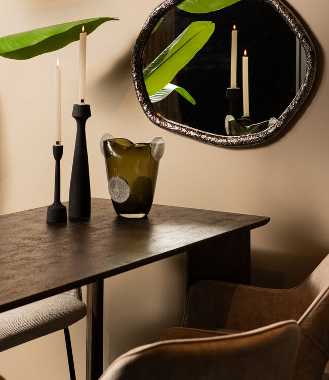 PTMD Paislie Nikkel Organisch Gevormde Spiegel Rond