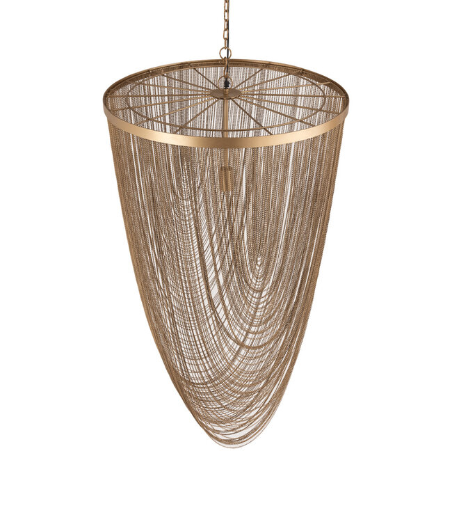 PTMD Nishan Gouden IJzeren Ketting Ronde Hanglamp L